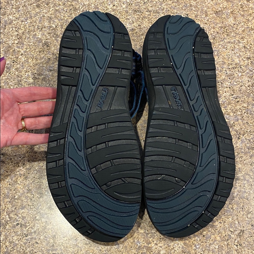 Teva Blue Black Gray Water Hiking Sport Sandals US Size 11 - Picture 3 of 17